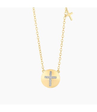 ELLA STEIN Cross Circle Pendant Necklace