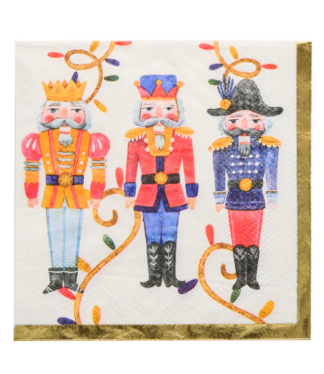 Whimsical Nutcracker 3 Ply Cocktail Napkin
