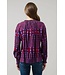 Ramsay Abstract Weylin Split Neck Tassel Blouse