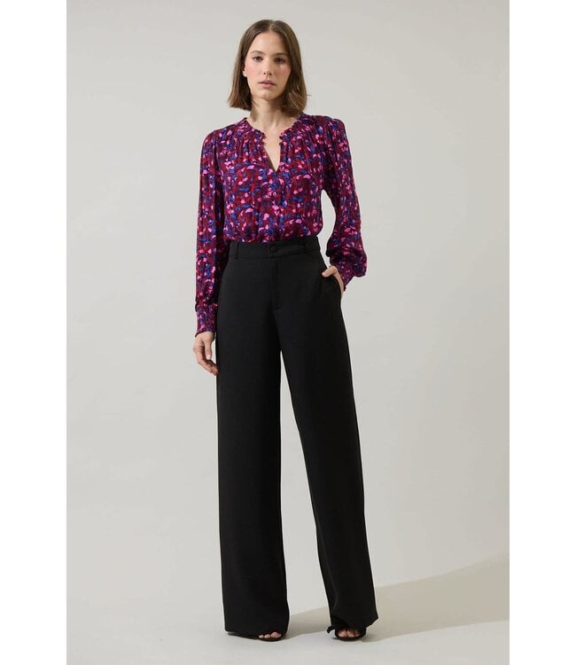 Turma Abstract Jania Smock Trim Top