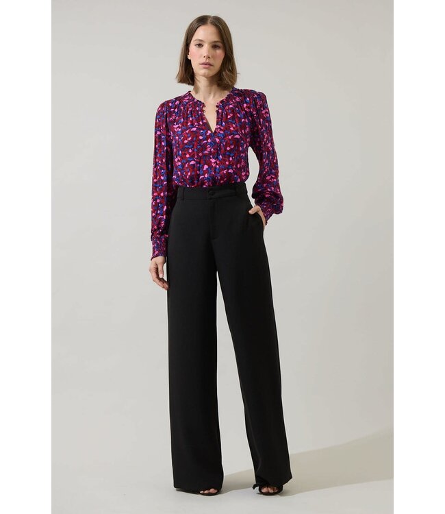 Turma Abstract Jania Smock Trim Top