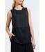 Jesse Knit-Woven Crew Cut Sleeveless Layering Tank