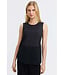 Jesse Knit-Woven Crew Cut Sleeveless Layering Tank