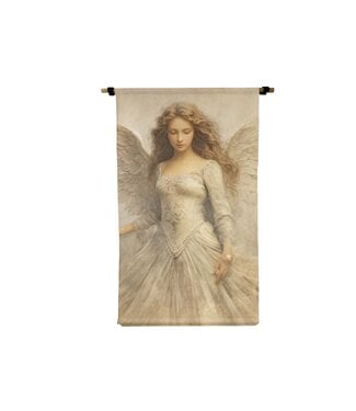 Small Vertical Canvas Scroll Left Angel Drop Ship