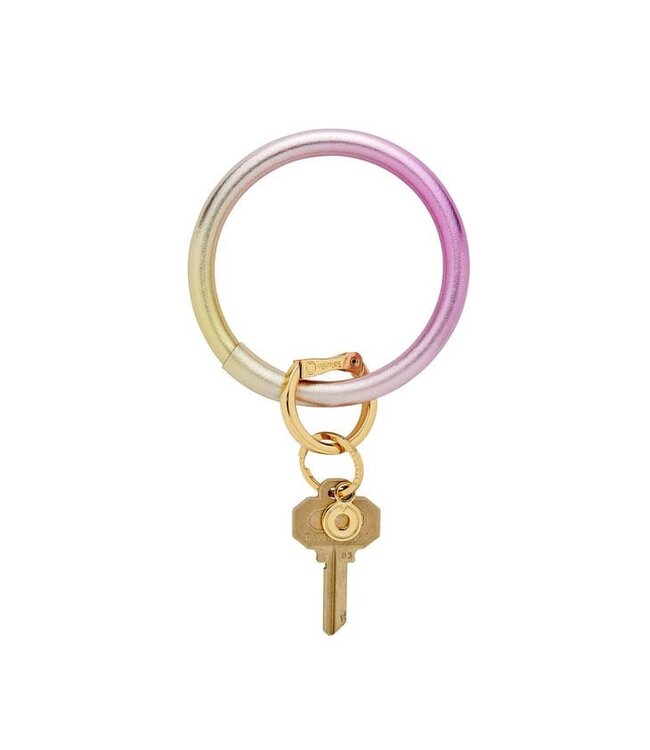 Leather Big O Key Ring