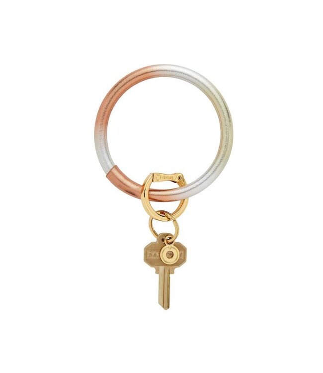 Leather Big O Key Ring