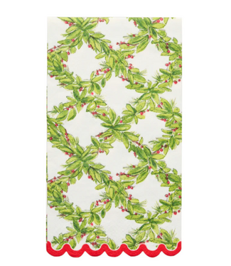 4.5x8" Holly Berry Guest Towel