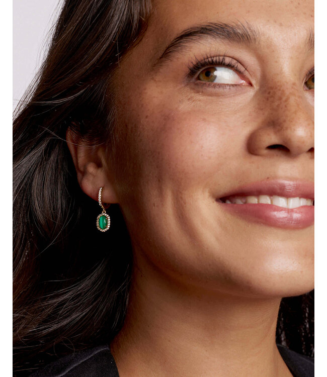 KENDRA SCOTT Daphne Crystal Frame Huggie Earrings