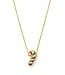 KENDRA SCOTT Candy Cane Short Pendant Necklace Gold Red Green Mix