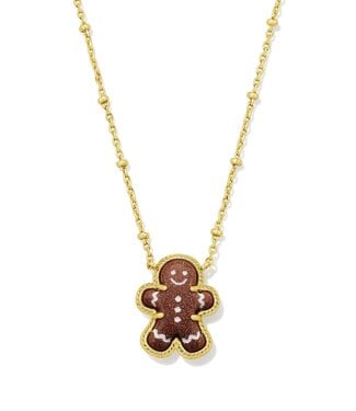 KENDRA SCOTT Gingerbread Short Pendant Necklace Gold