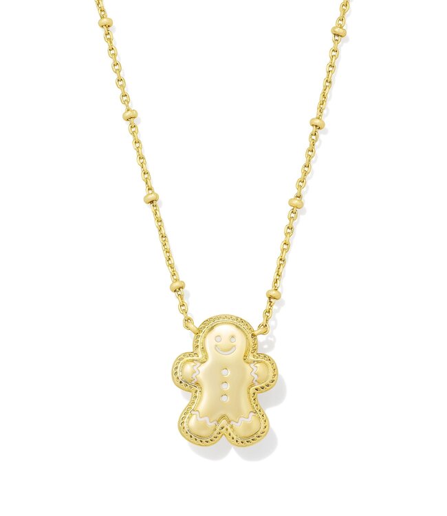 KENDRA SCOTT Gingerbread Short Pendant Necklace Gold