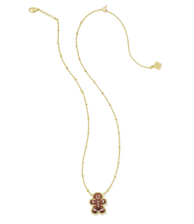 KENDRA SCOTT Gingerbread Short Pendant Necklace Gold
