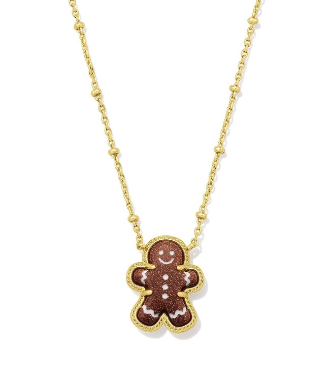 KENDRA SCOTT Gingerbread Short Pendant Necklace Gold