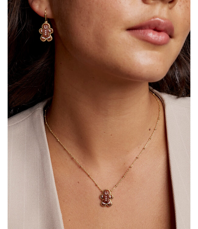 KENDRA SCOTT Gingerbread Short Pendant Necklace Gold
