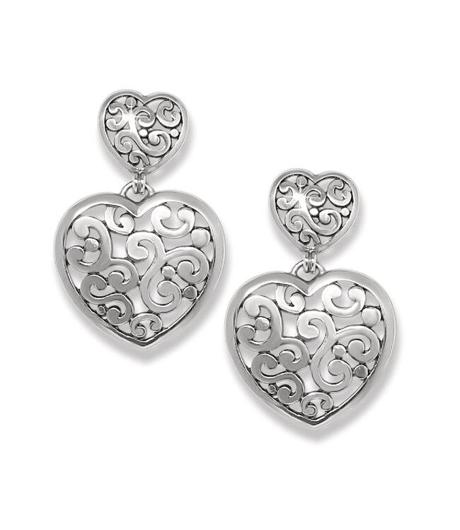 BRIGHTON Contempo Heart Double Post Drop Earrings