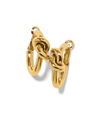 BRIGHTON Interlok Single Knot Gold Hoop Earrings