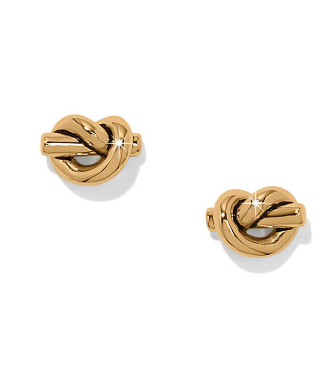 BRIGHTON Interlok Single Knot Gold Post Earrings