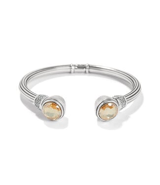 BRIGHTON Meridian Aurora Petite Hinge Bangle Silver-Golden