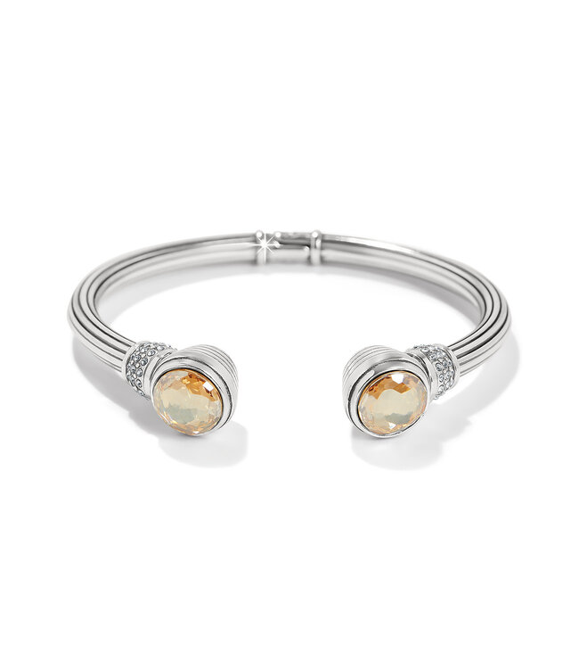 BRIGHTON Meridian Aurora Petite Hinge Bangle Silver-Golden