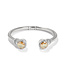 BRIGHTON Meridian Aurora Petite Hinge Bangle Silver-Golden