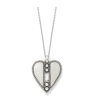 BRIGHTON Pretty Tough Gem Heart Necklace Silver