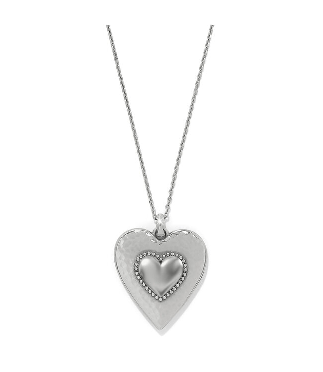 BRIGHTON Pretty Tough Gem Heart Aqua Necklace