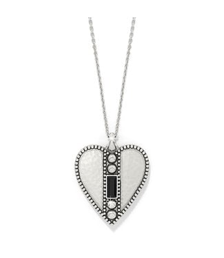 BRIGHTON Pretty Tough Gem Heart Black Necklace