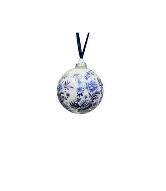 Floral Print Ball Ornament