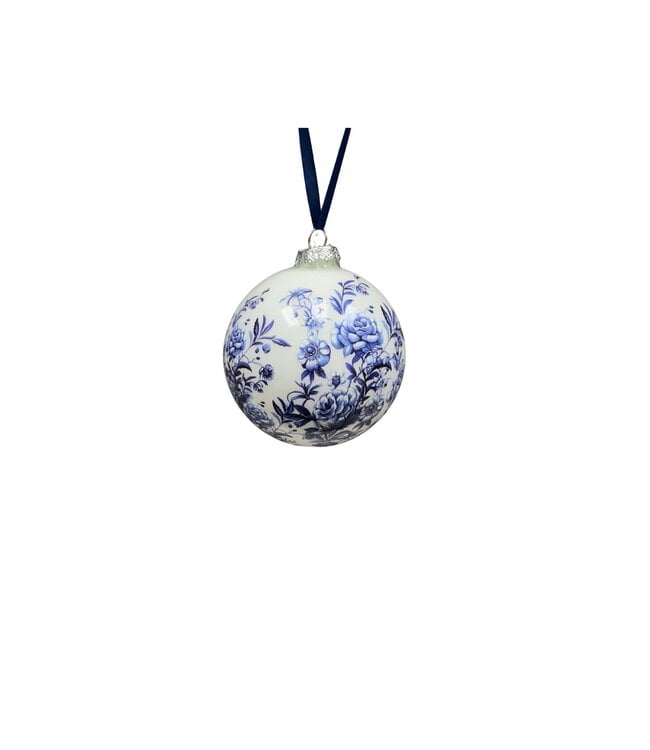 Floral Print Ball Ornament