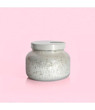 CAPRI BLUE Crystal Pine Signature Jar White Mercury Etched Candle