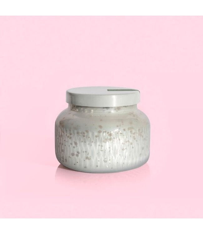 CAPRI BLUE Crystal Pine Signature Jar White Mercury Etched Candle