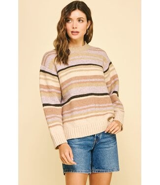 Hannah Multicolor Striped Knit Sweater