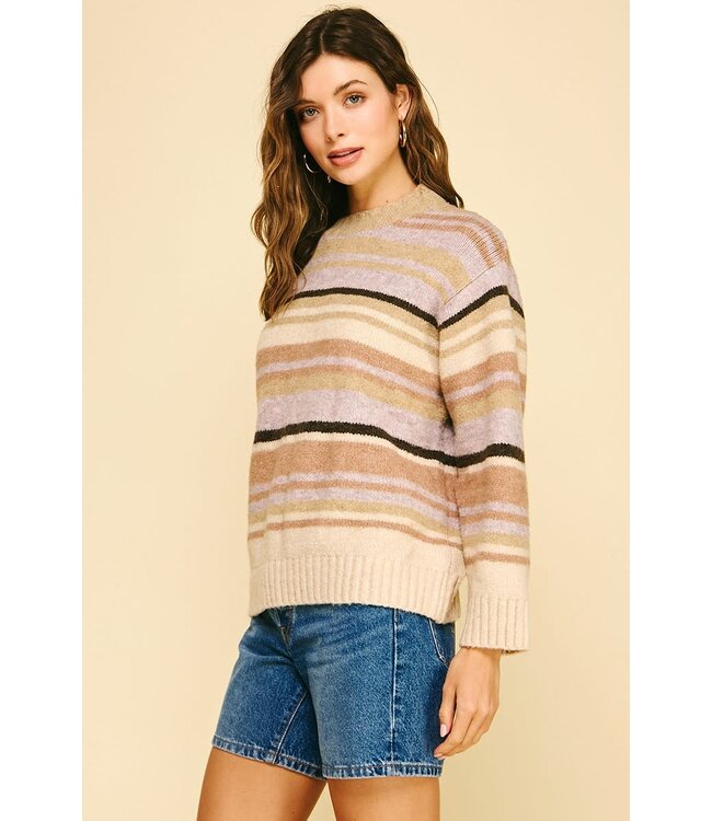 Hannah Multicolor Striped Knit Sweater