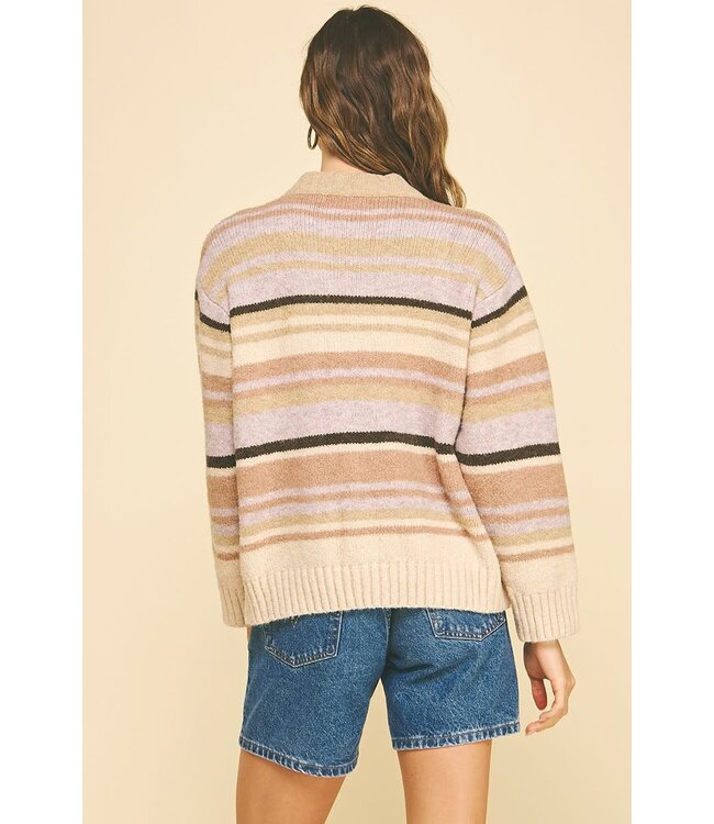 Hannah Multicolor Striped Knit Sweater