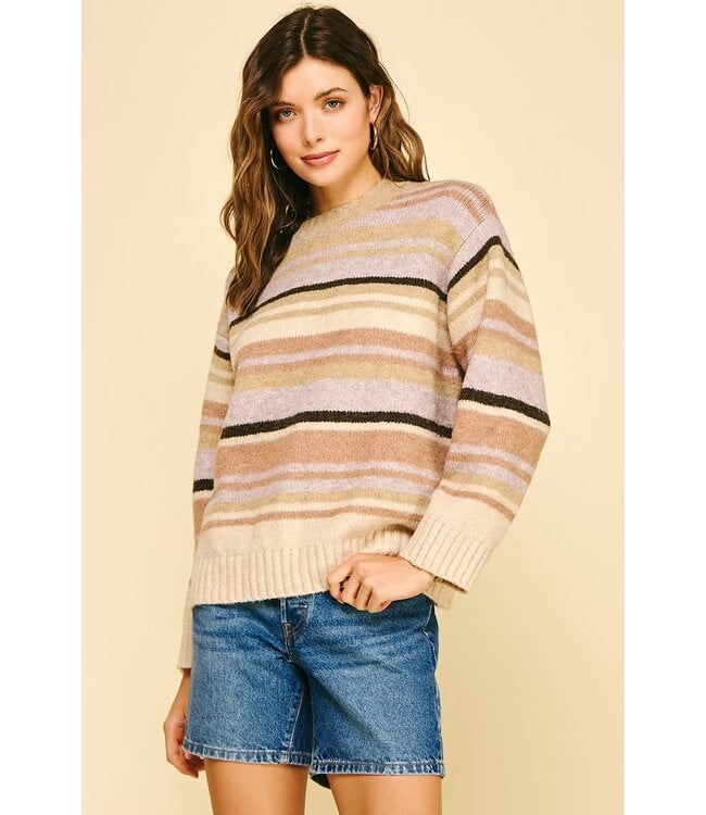 Hannah Multicolor Striped Knit Sweater