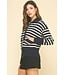 Jane Striped Zip Up Sweater