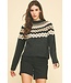 Olivia Vintage Geometric Pattern Sweater
