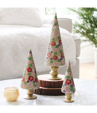 Beaded Petals Cone Tree