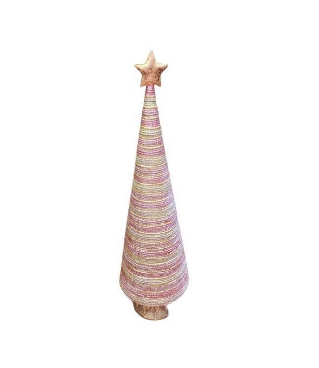 13" Horizontal Bon Bon Tree with Star Ethereal