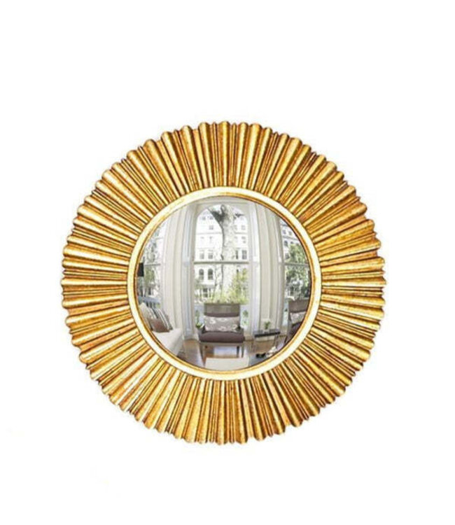 Gold Leaf Convex Wall Mirror
