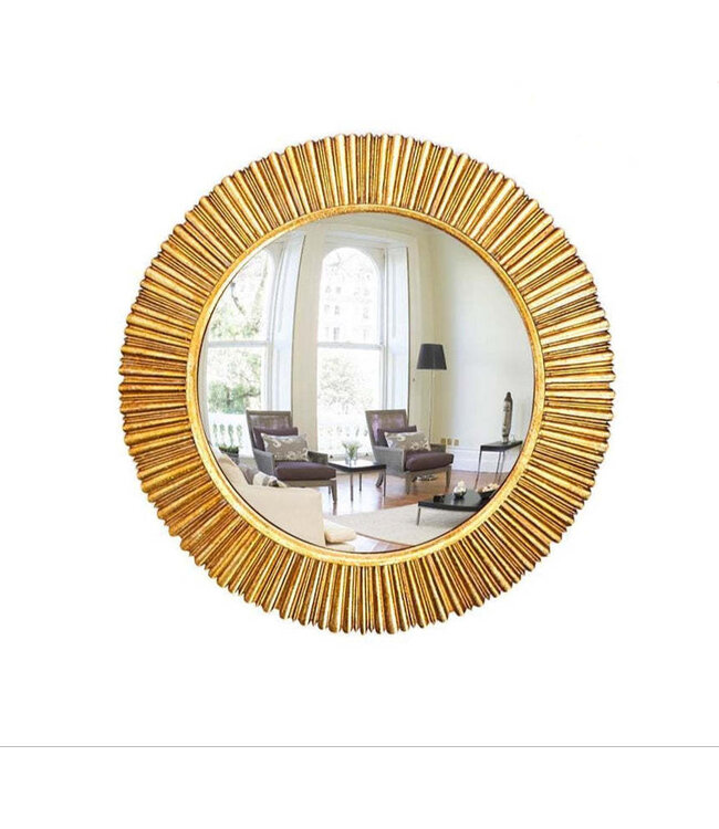 Gold Leaf Convex Wall Mirror