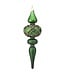 9" Merc Glass Beaded Plaid Finial Ornament