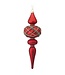 9" Merc Glass Beaded Plaid Finial Ornament