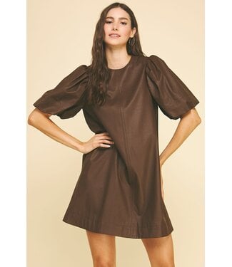 Grace Pu Leather Tunic Dress