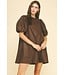Grace Pu Leather Tunic Dress