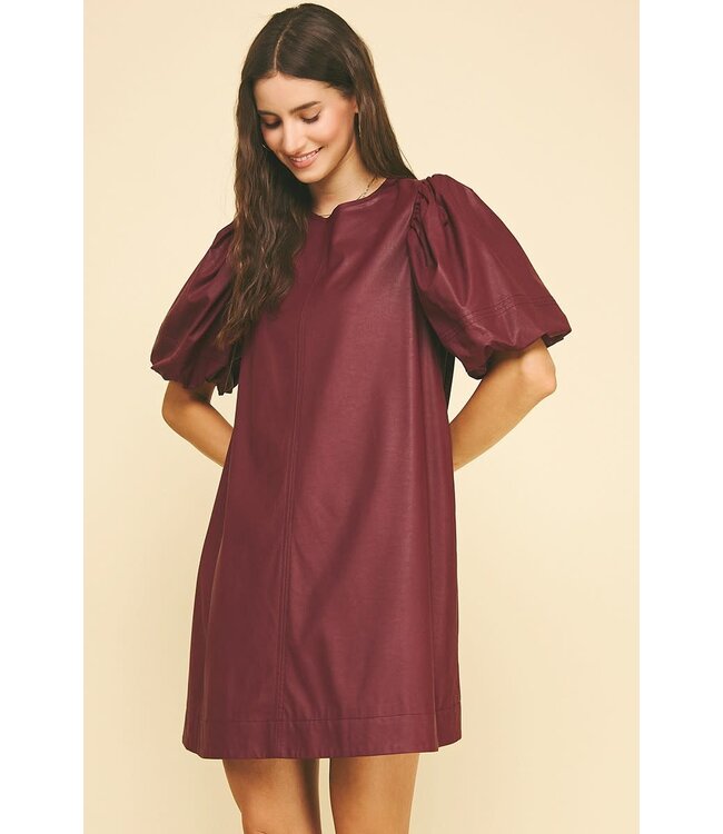 Grace Pu Leather Tunic Dress