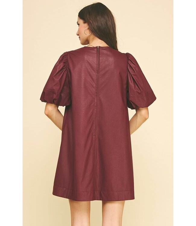 Grace Pu Leather Tunic Dress