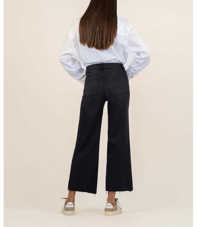 KUT FROM THE KLOTH Meg High Rise Fab Ab Wide Leg Raw Hem