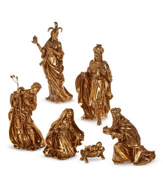 19” Gold Nativity - Sold as Set