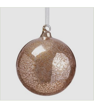 4.75" Glass Ball Ornament - Antique Copper